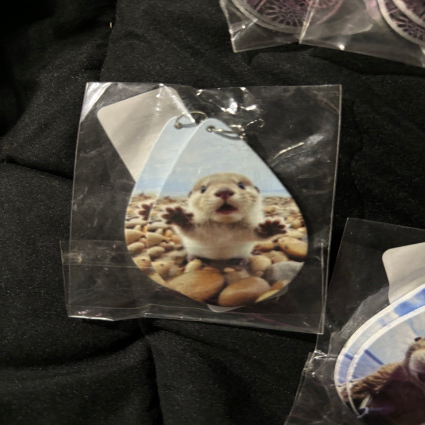 Otter Love Circle Earrings