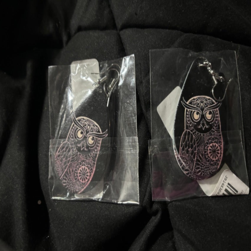 Owl Circle Earrings