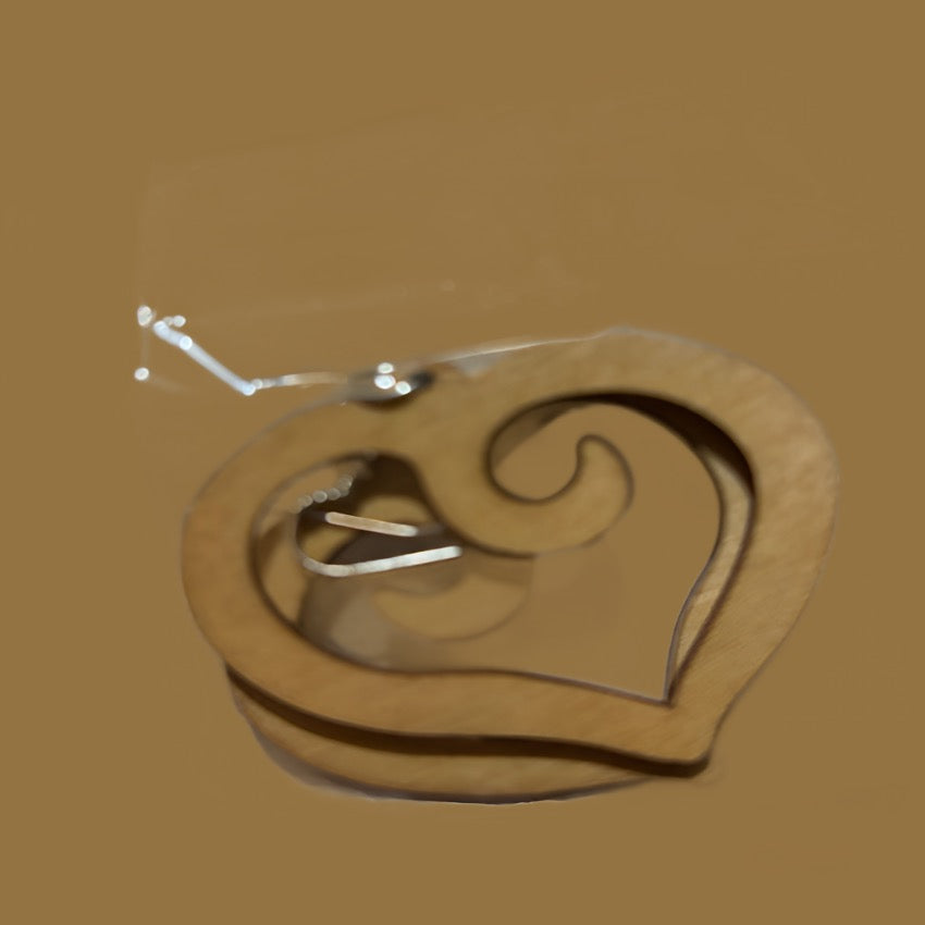 Heart Circle Earrings – Tan