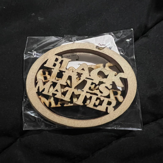 Black Lives Matter Circle Earrings – Natural or Black