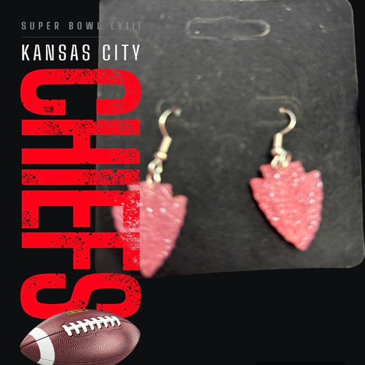 Chiefs Game Day Circle Earrings – Gold, Fuchsia, Red