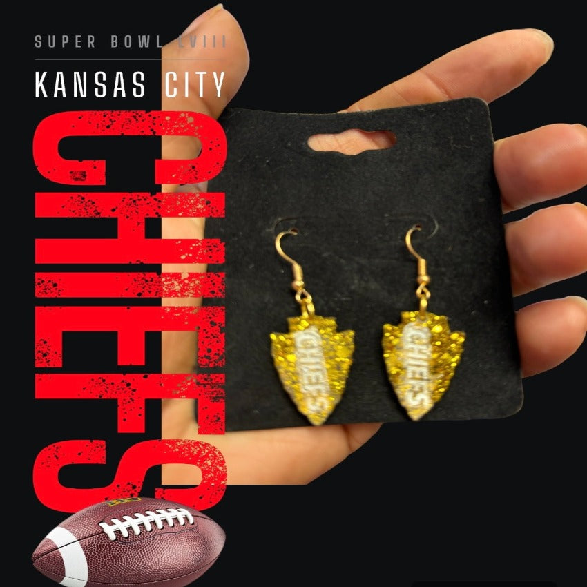 Chiefs Game Day Circle Earrings – Gold, Fuchsia, Red