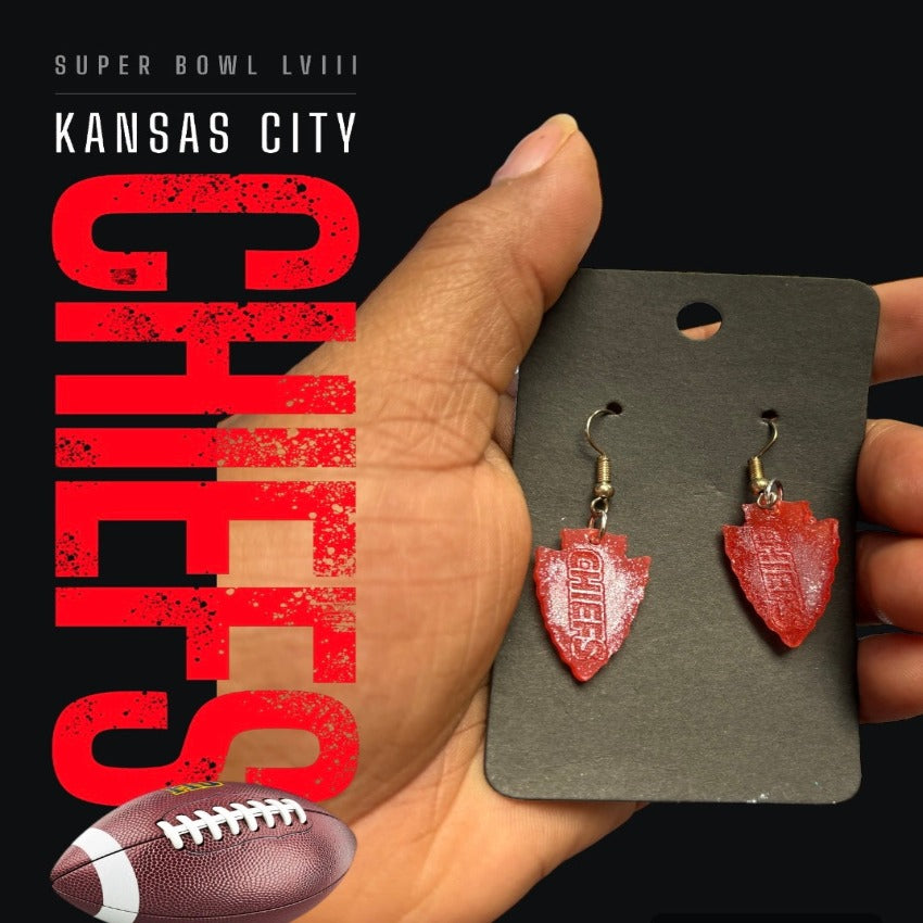 Chiefs Game Day Circle Earrings – Gold, Fuchsia, Red