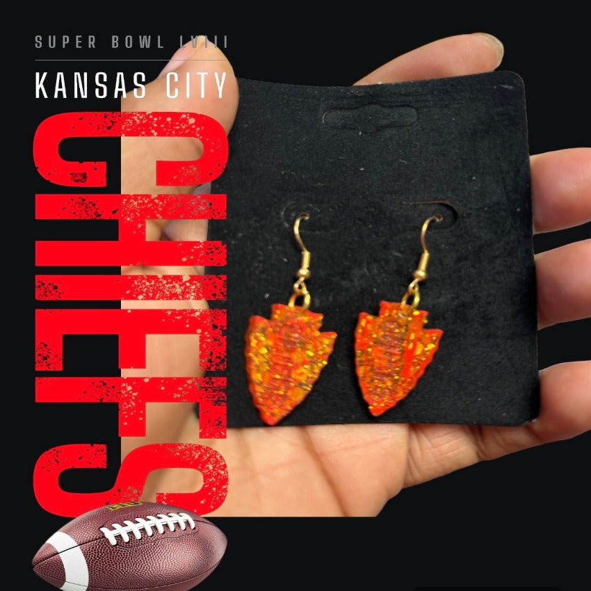 Chiefs Game Day Circle Earrings – Gold, Fuchsia, Red