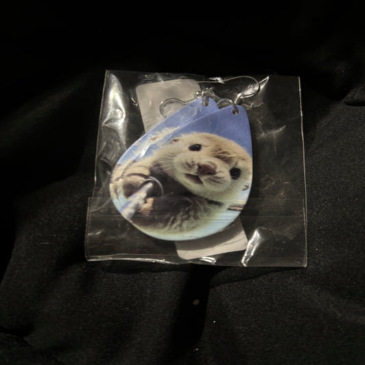 Otter Love Circle Earrings