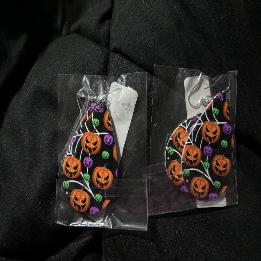 Halloween Circle Earrings