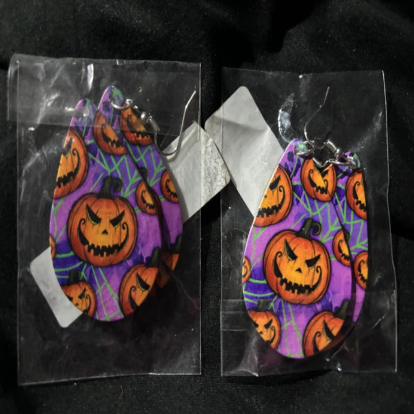 Halloween Circle Earrings