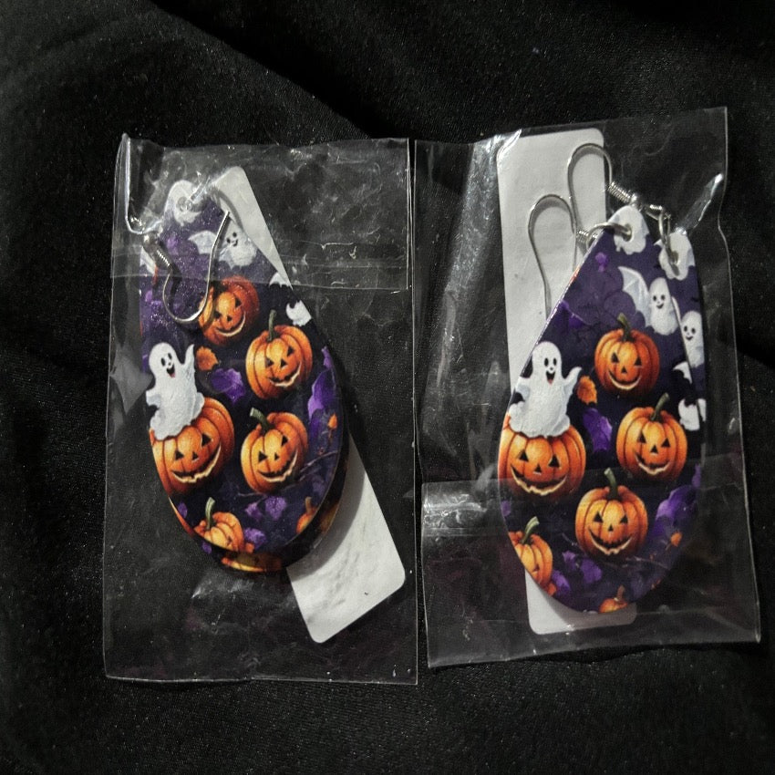 Halloween Circle Earrings